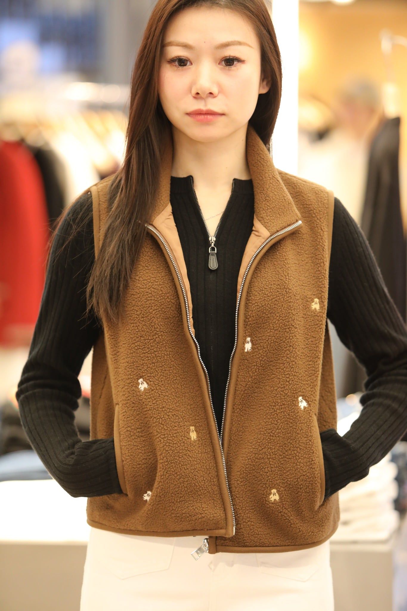  Áo Ghile lông nâu bông 