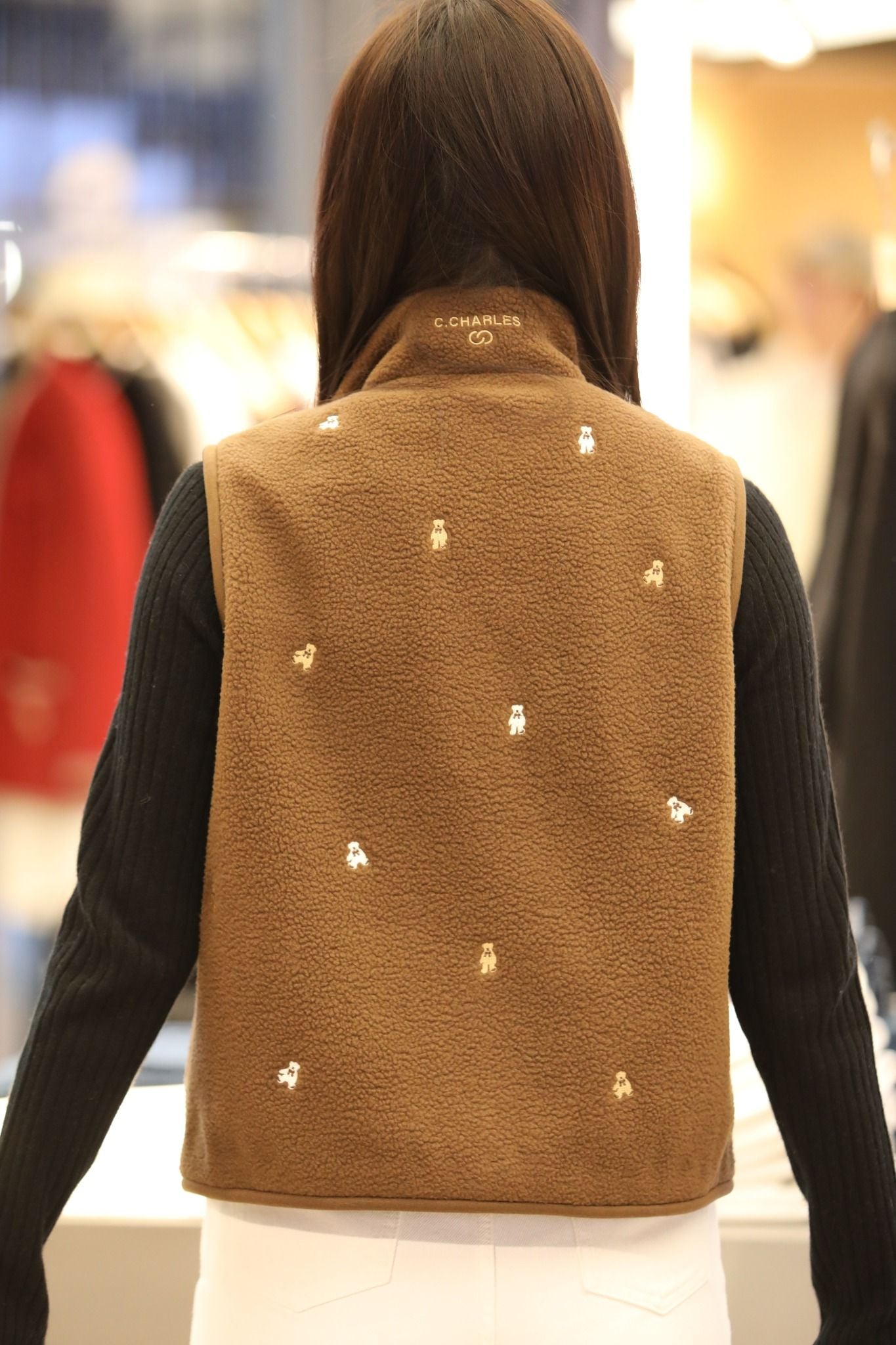  Áo Ghile lông nâu bông 