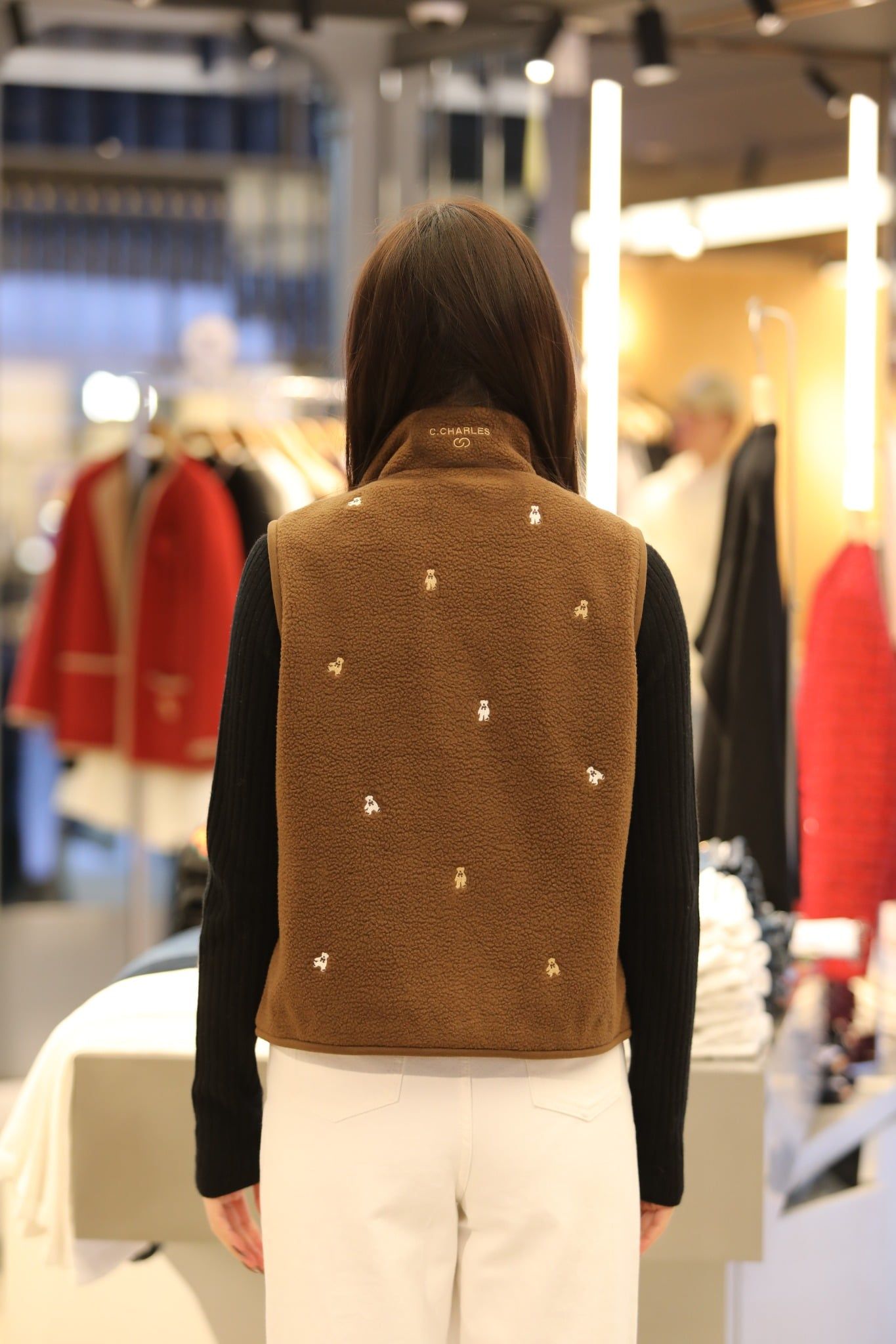  Áo Ghile lông nâu bông 