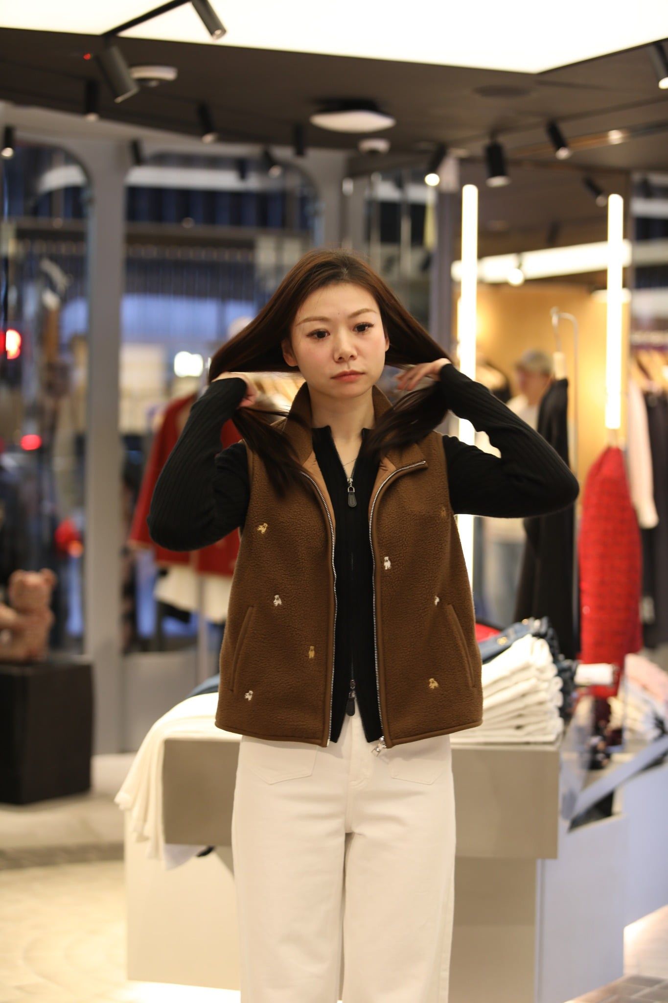  Áo Ghile lông nâu bông 