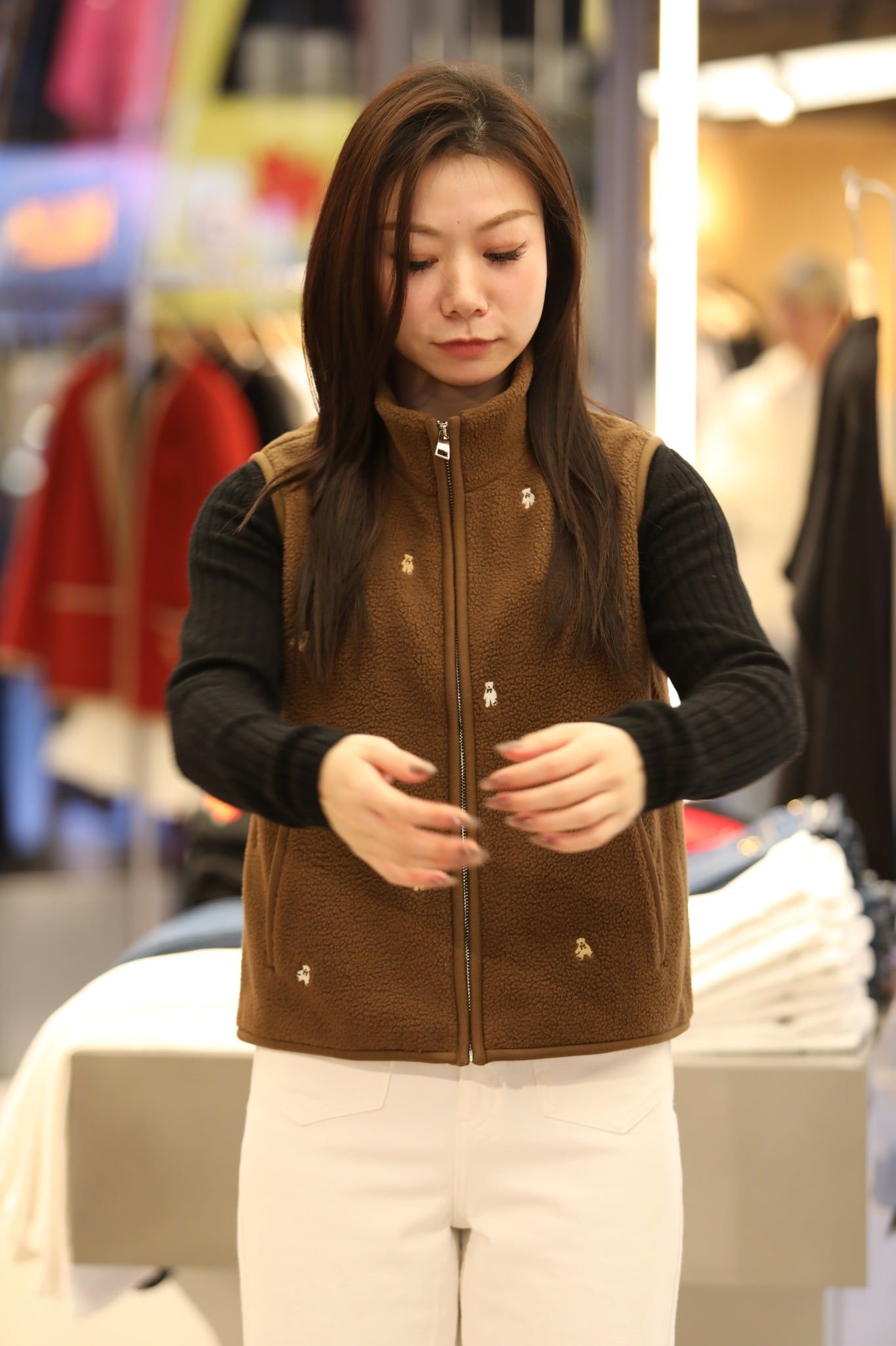  Áo Ghile lông nâu bông 