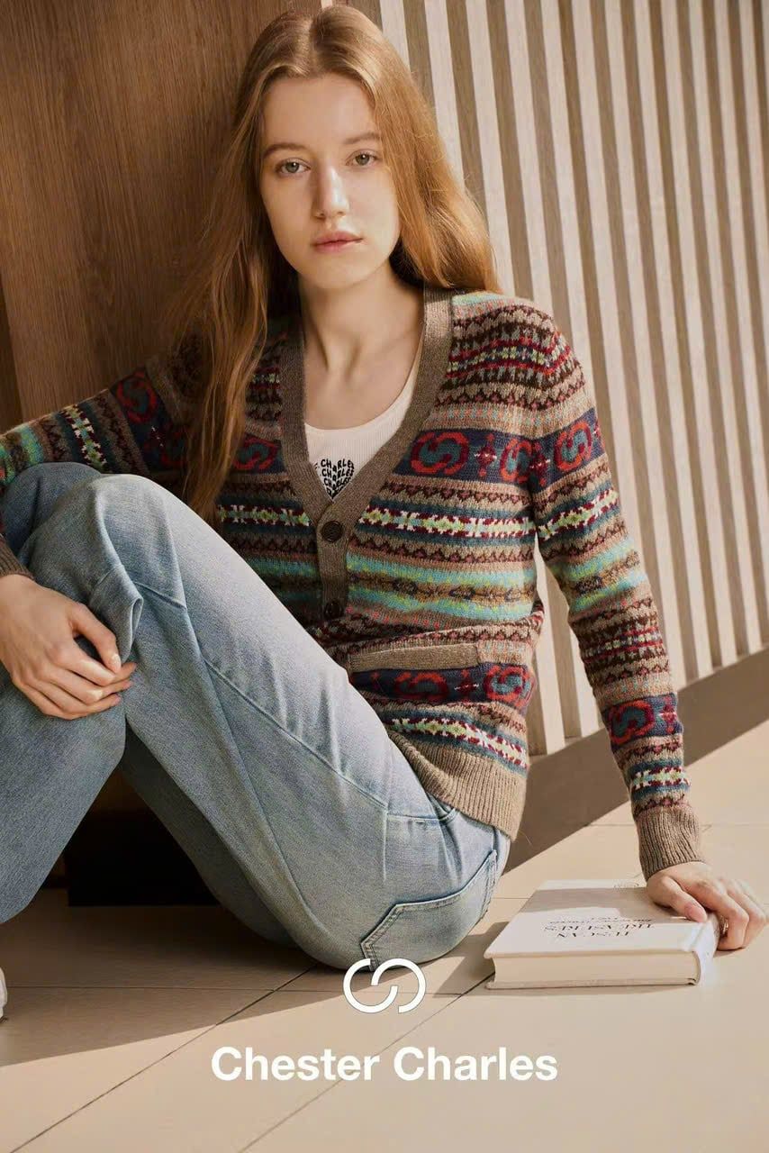  Áo CDG kẻ thổ cẩm , cổ V 