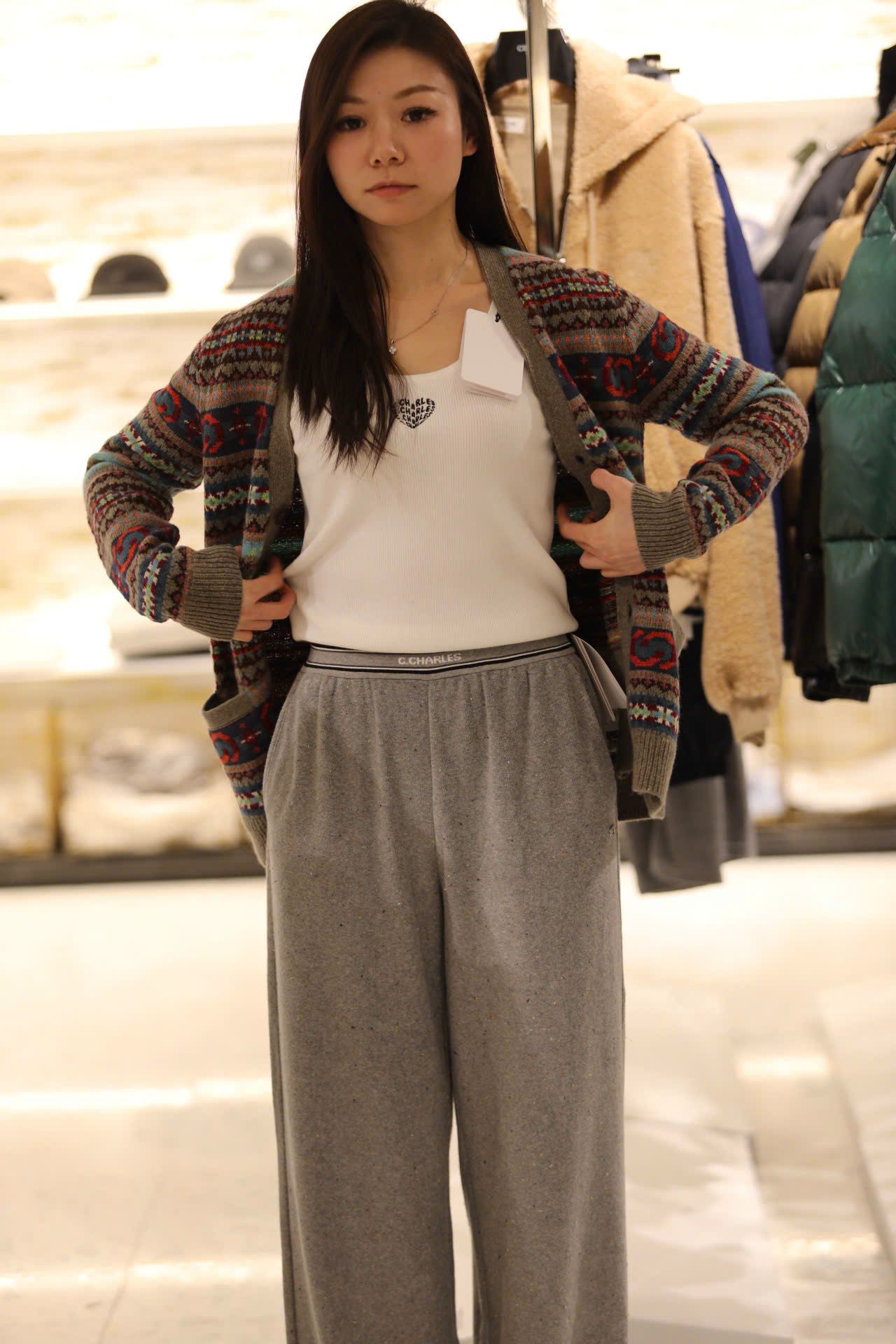  Áo CDG kẻ thổ cẩm , cổ V 