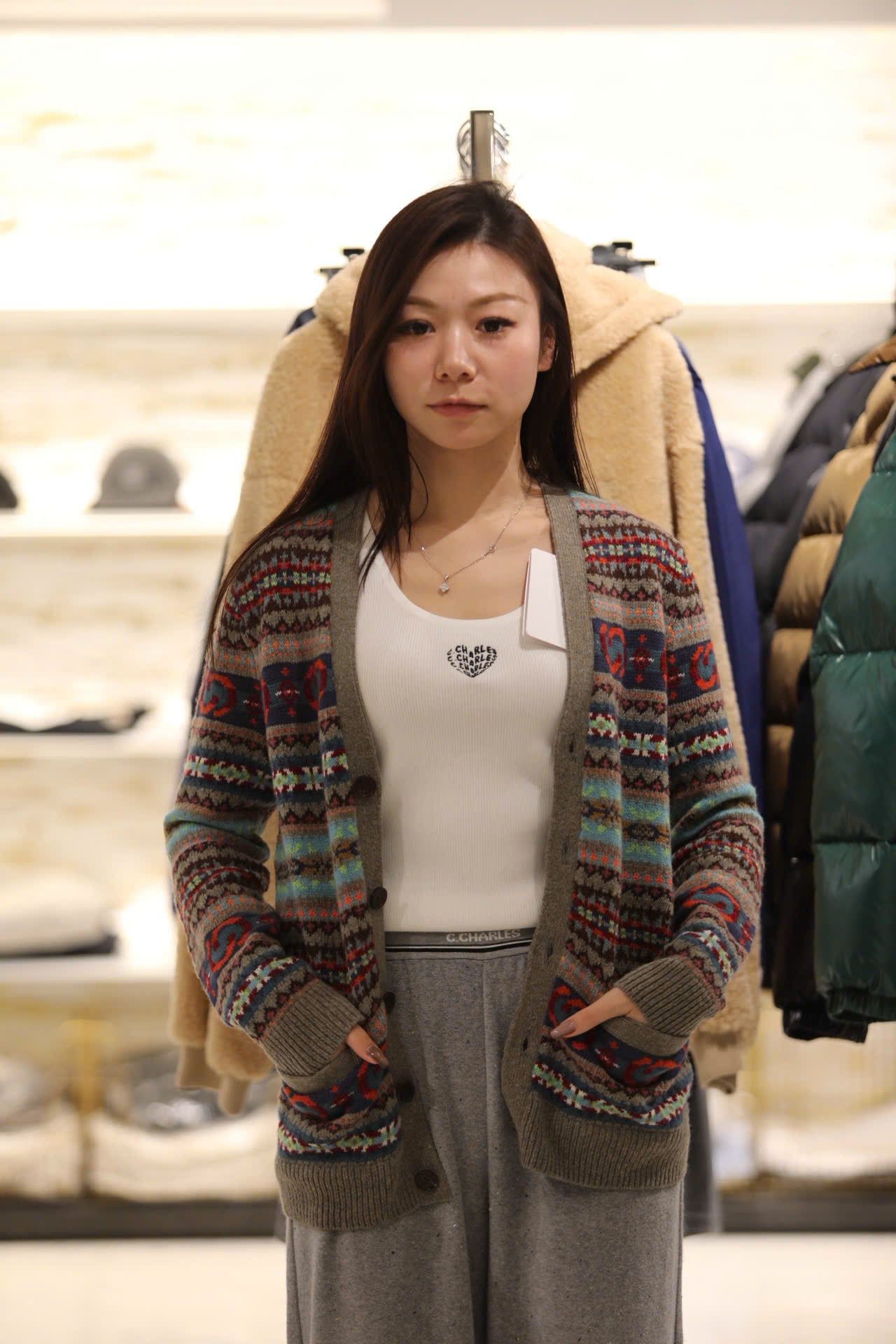  Áo CDG kẻ thổ cẩm , cổ V 