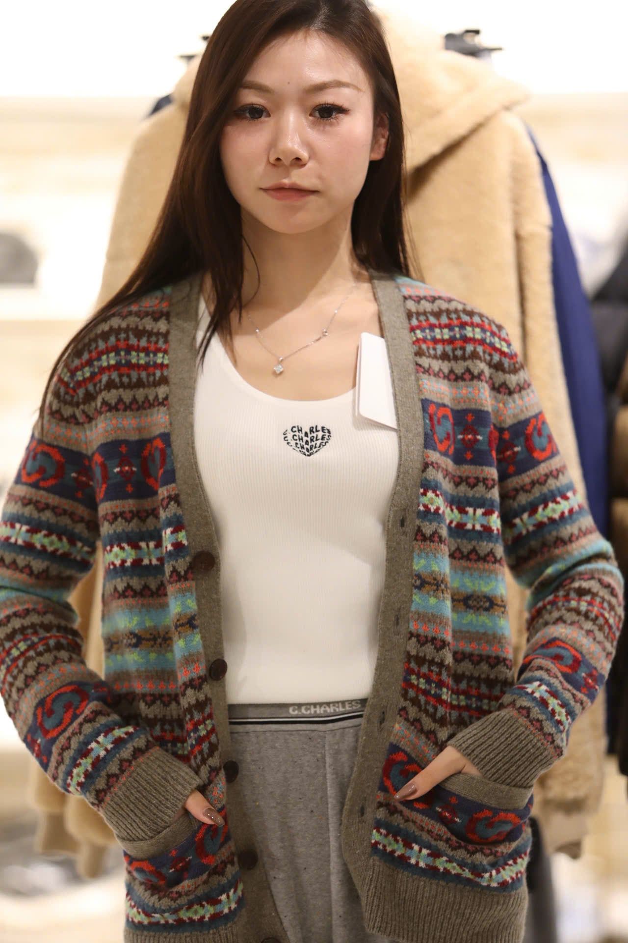  Áo CDG kẻ thổ cẩm , cổ V 