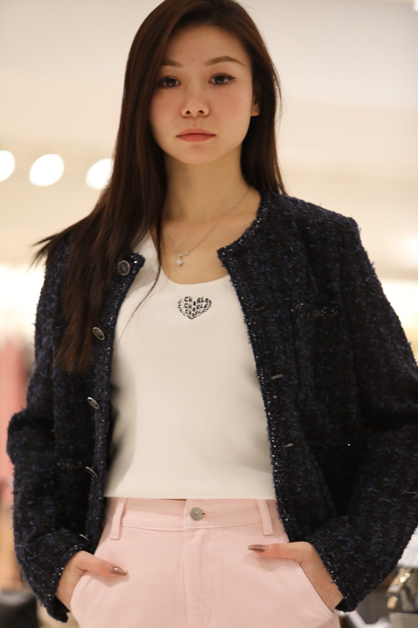  Áo tweed xanh navy Blink 