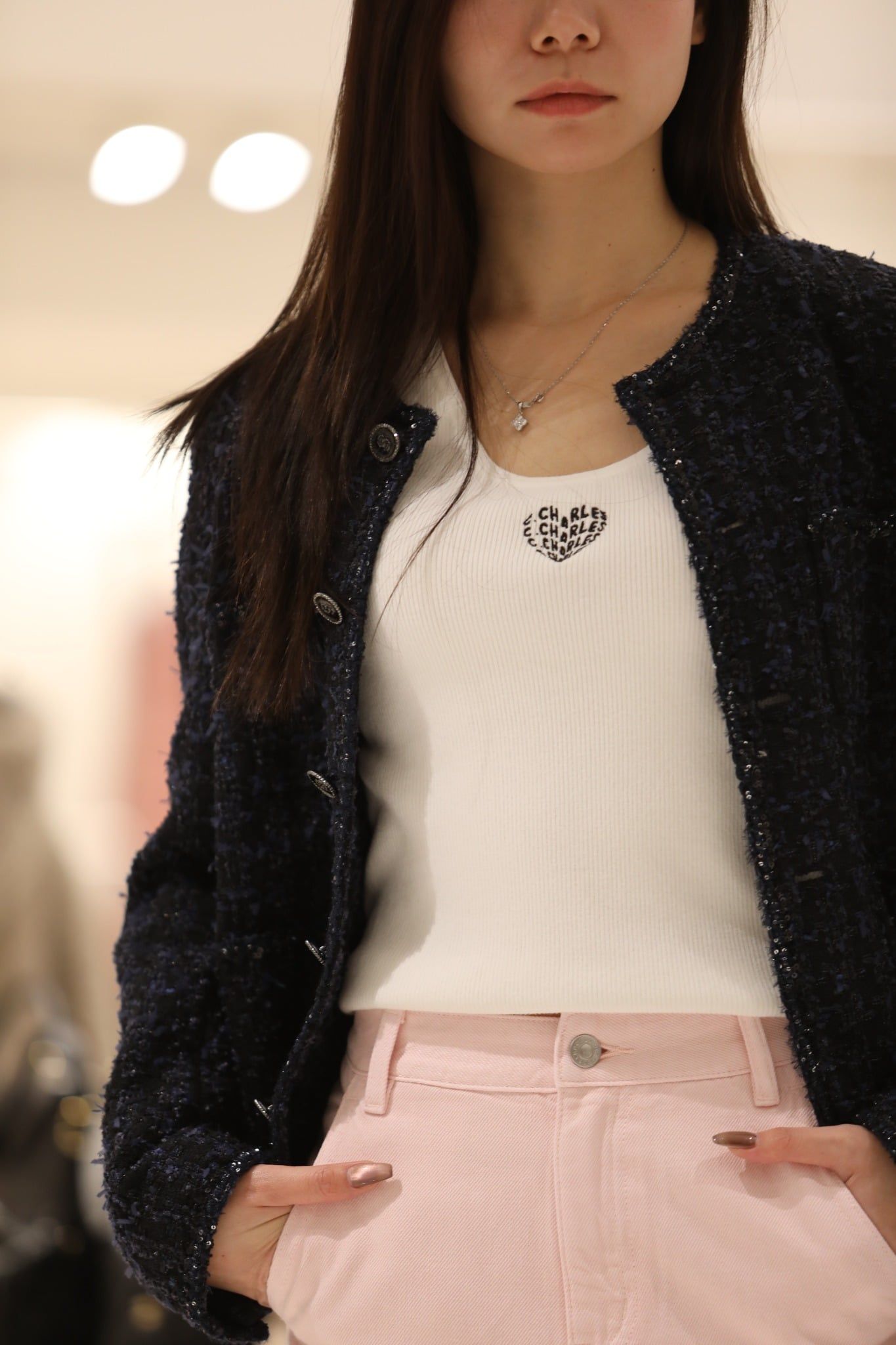  Áo tweed xanh navy Blink 