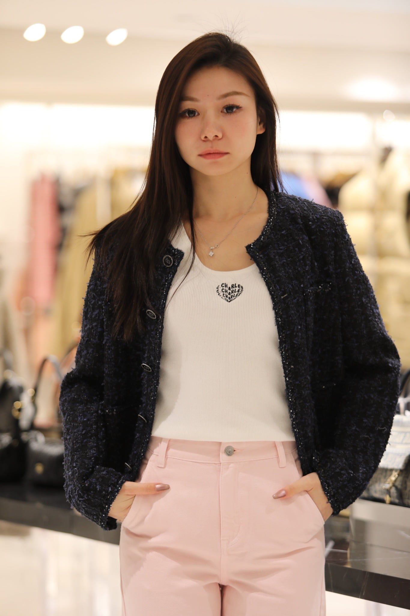  Áo tweed xanh navy Blink 