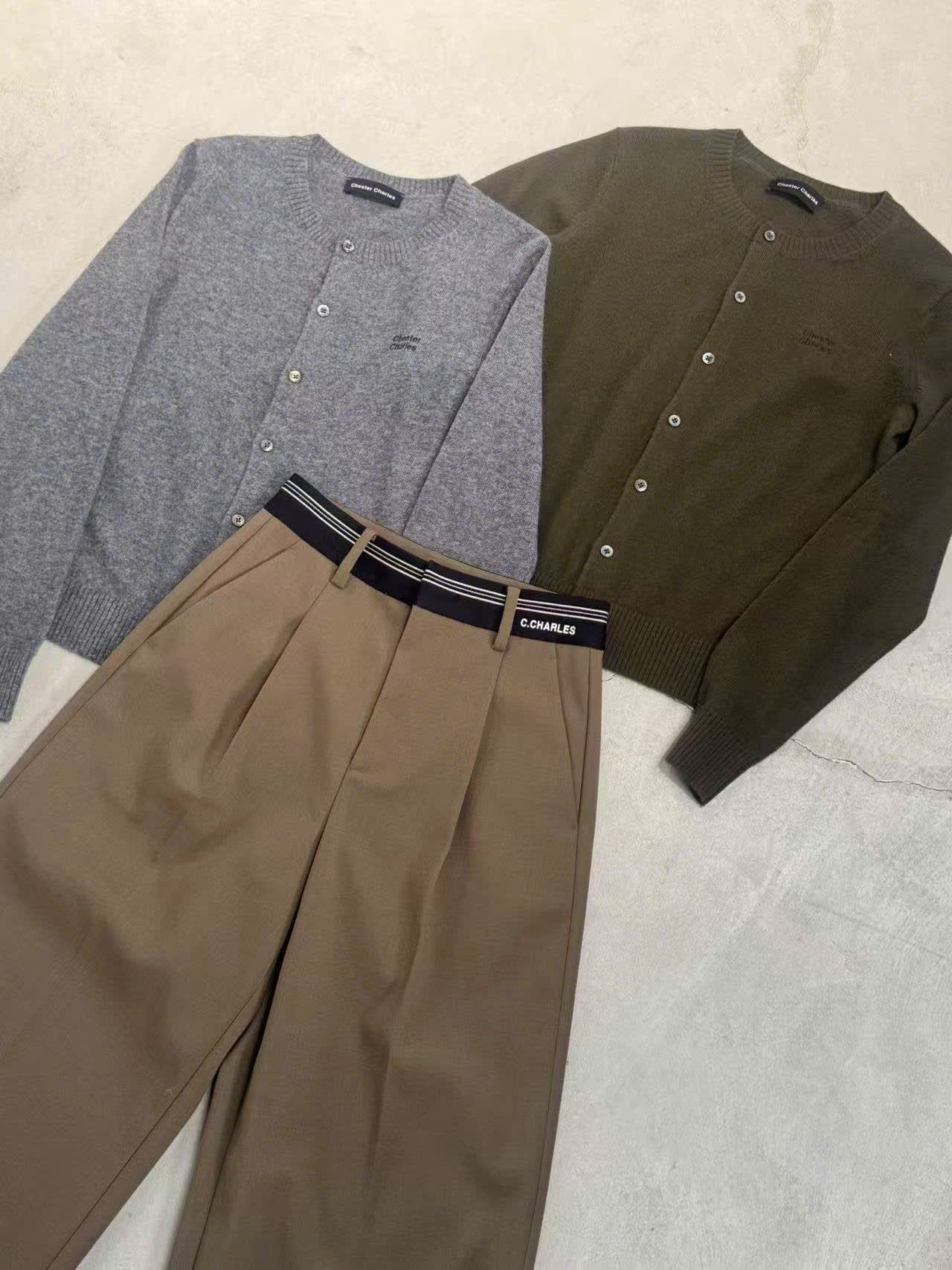  Áo CDG xanh ô liu -cashmere 