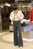  Áo dạ tweed trắng, viền đen 