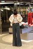  Áo dạ tweed trắng, viền đen 