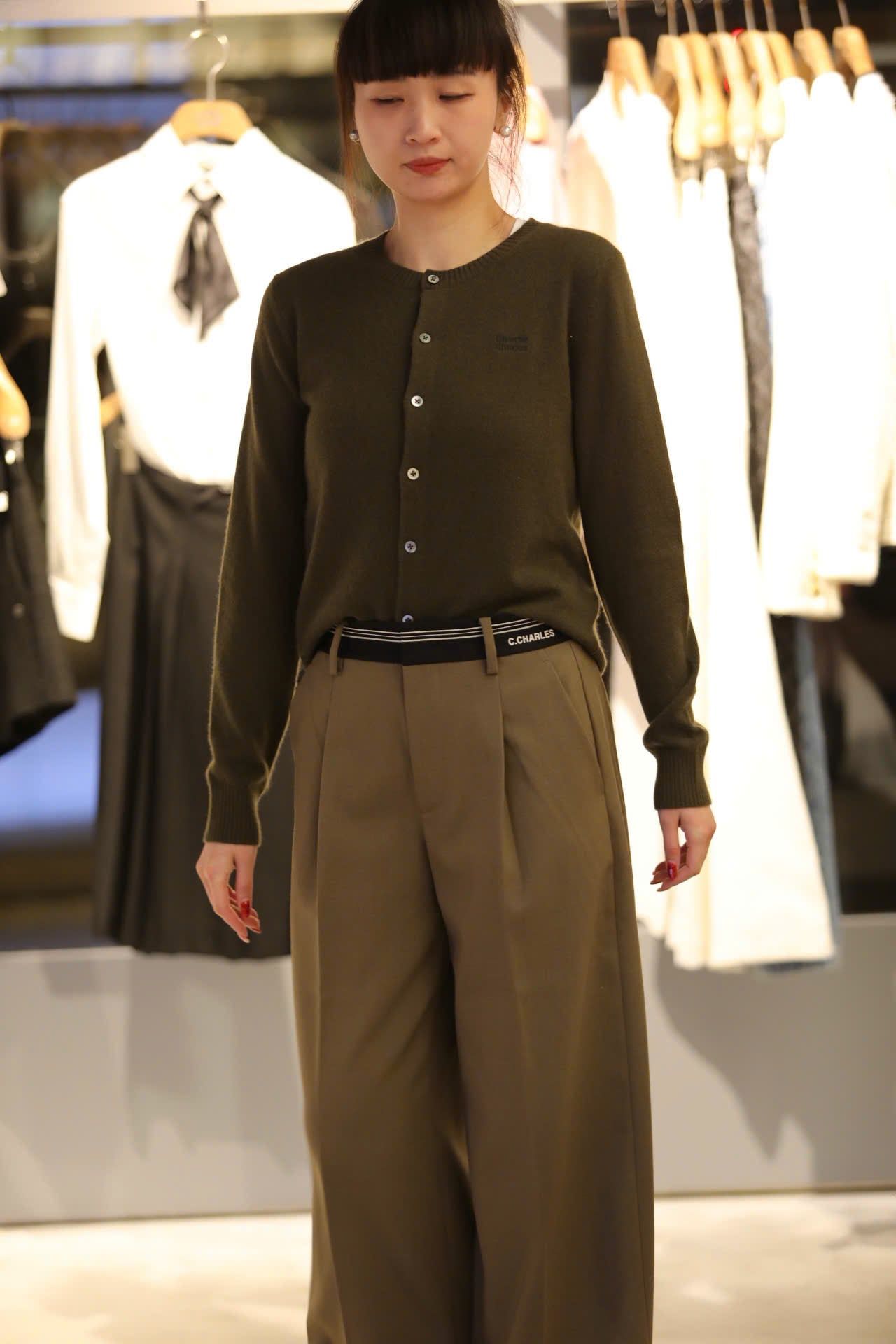  Áo CDG xanh ô liu -cashmere 