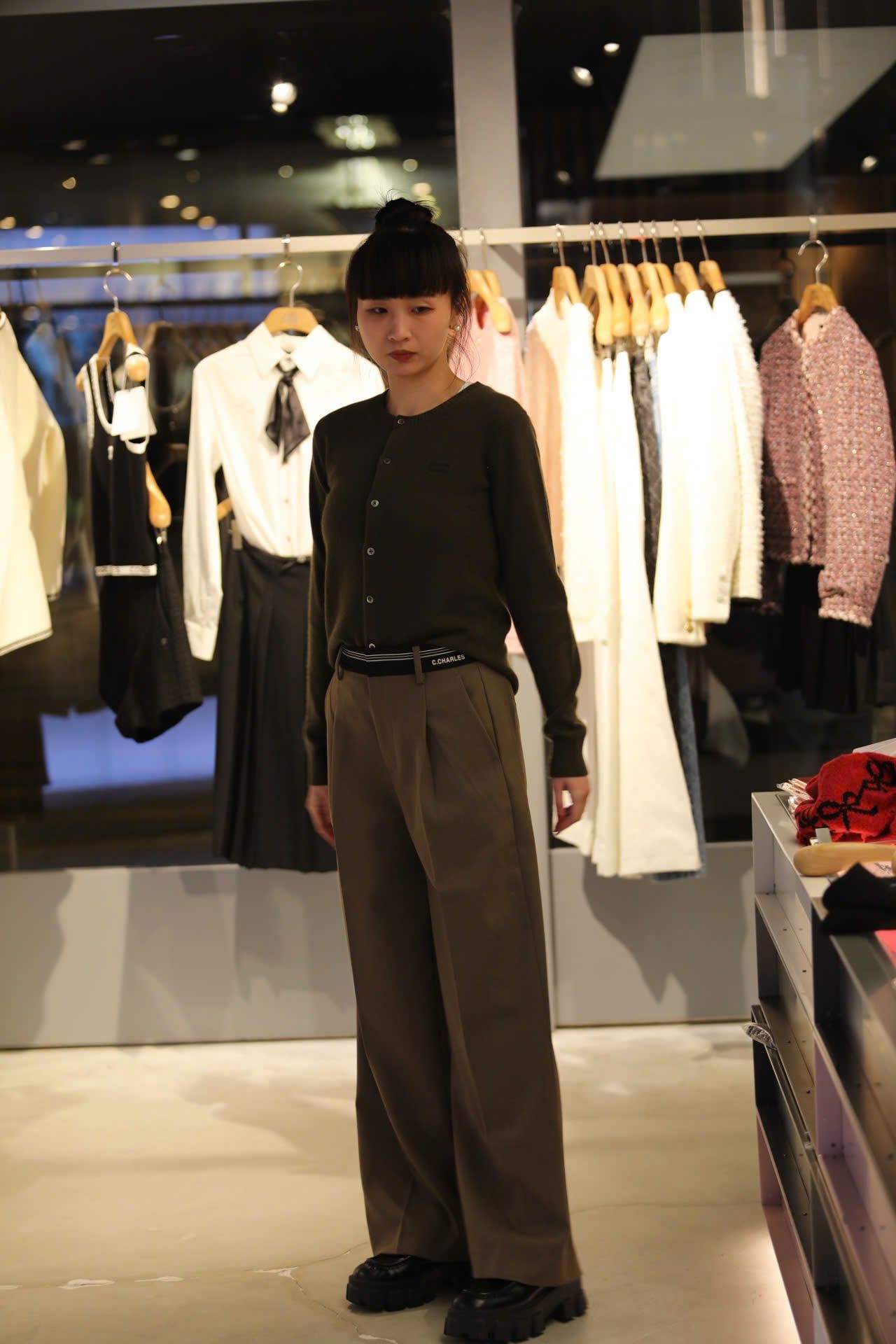  Áo CDG xanh ô liu -cashmere 