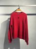  Áo Len đỏ dài tay dáng dài Cashmere logo ngực 