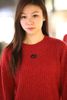  Áo Len đỏ dài tay dáng dài Cashmere logo ngực 