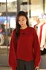  Áo Len đỏ dài tay dáng dài Cashmere logo ngực 
