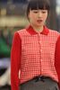  Áo CDG đỏ cổ polo. kẻ caro trắng 