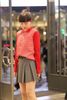  Áo CDG đỏ cổ polo. kẻ caro trắng 