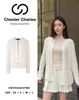  Áo CDG lưới trắng cài khuya 
