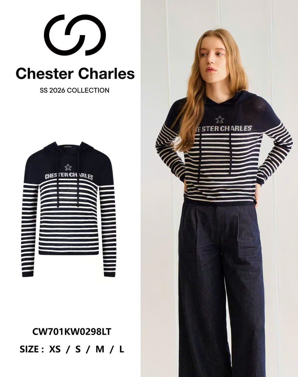  Áo dài tay có mũ, kẻ trắng- ngôi sao giữa 