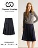  Chân váy xanh than dài đai new26 