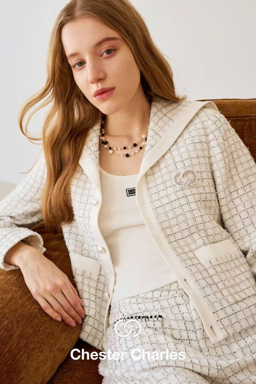  Áo CDG trắng 2 túi logo trước ngực ( Set) 