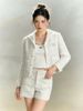  Bộ Áo CDG trắng 2 túi logo trước ngực và Quần short trắng set 