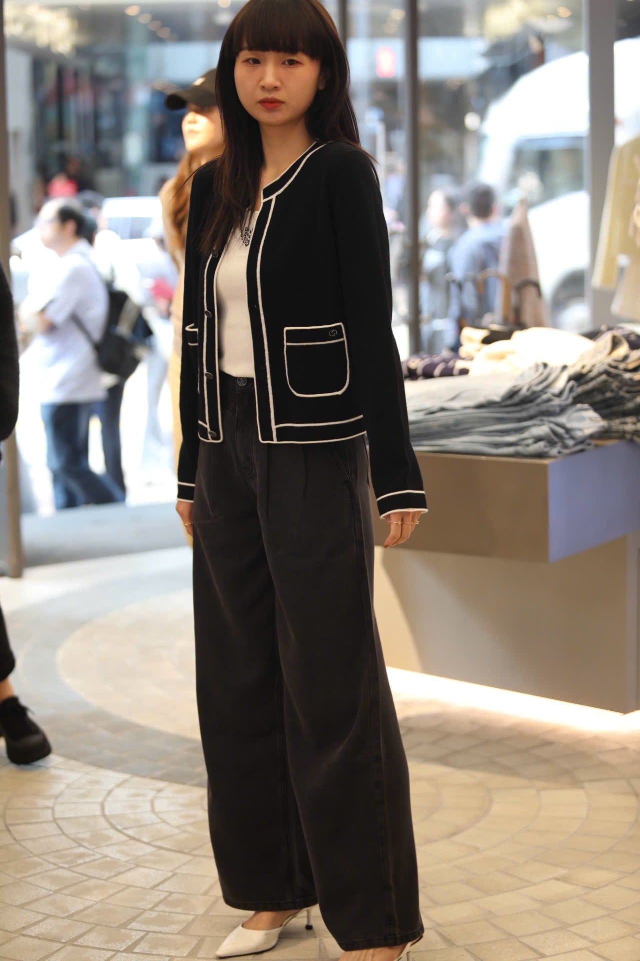  Áo CDG đen 2 túi viền trắng 26 