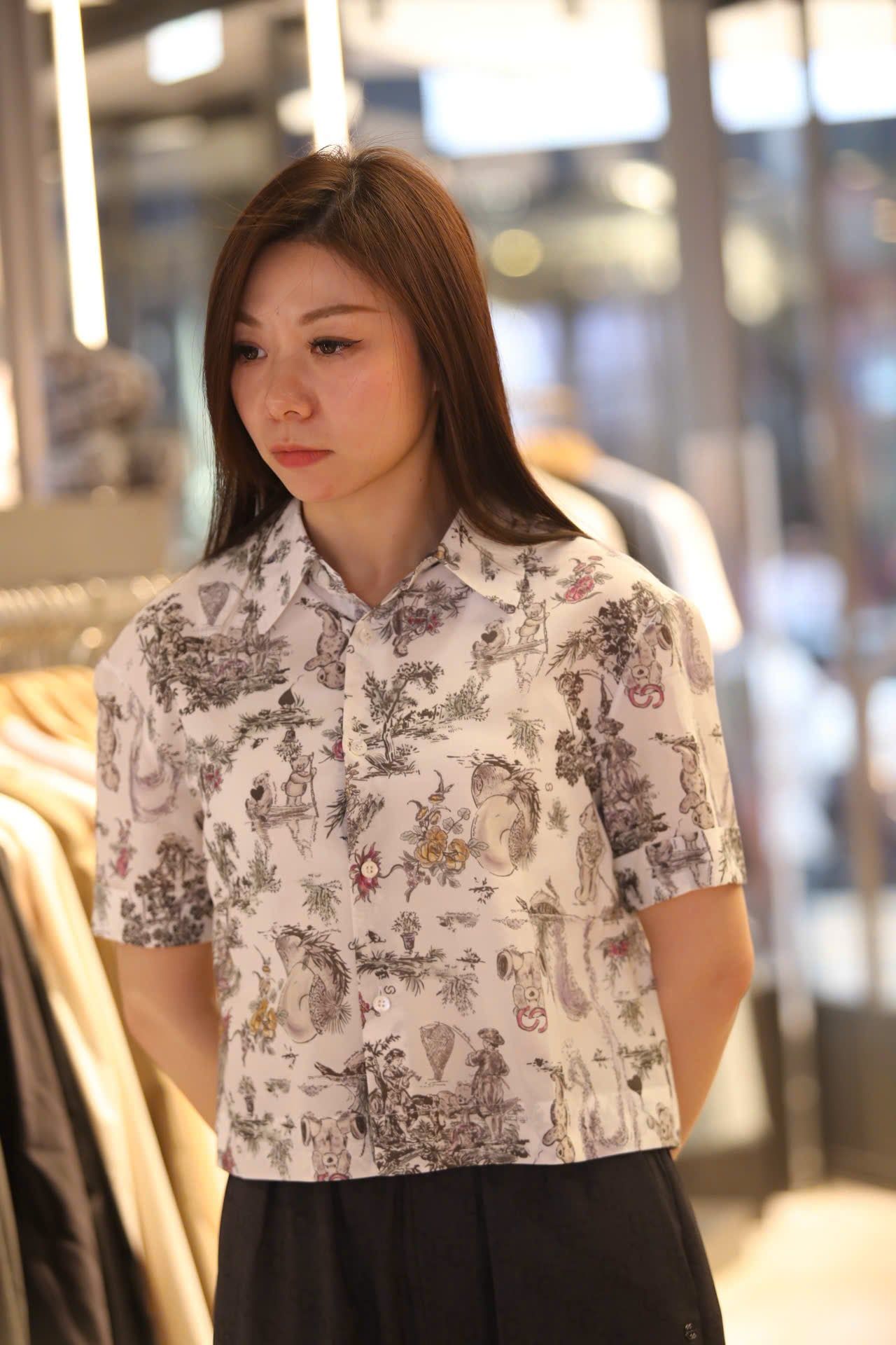  Áo sơ mi ngắn tay họa tiết ( sét) 