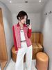  Áo CDG đỏ cổ polo. kẻ caro trắng 