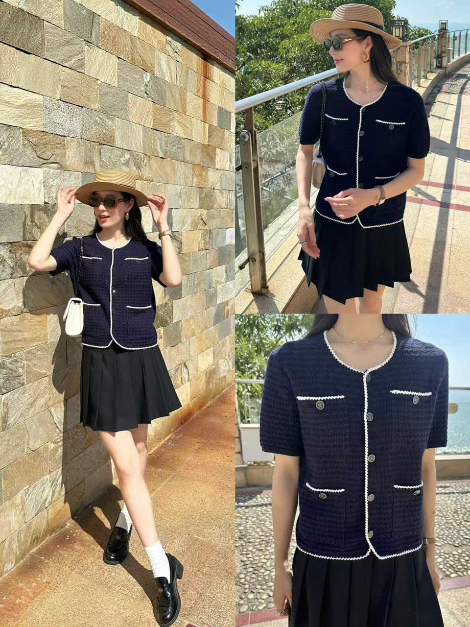  Áo CDG Navy ngắn tay - new26 