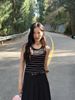  Áo tanktop kẻ đen trắng 
