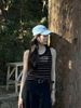  Áo tanktop kẻ đen trắng 