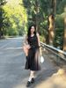  Áo tanktop kẻ đen trắng 