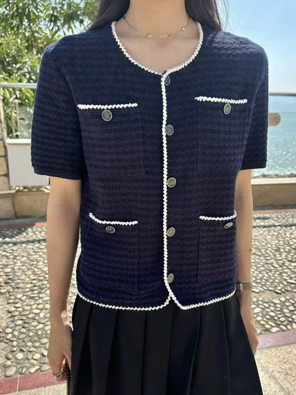  Áo CDG Navy ngắn tay - new26 