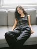  Áo tanktop kẻ đen trắng 