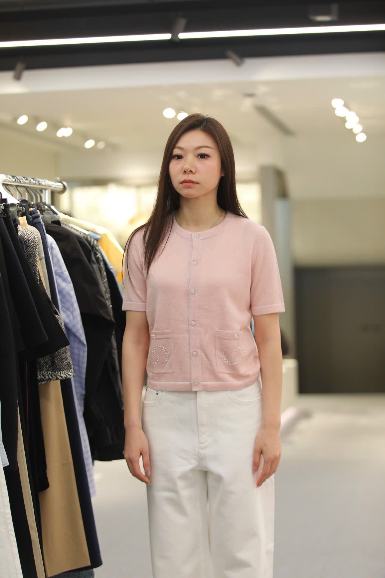  áo CDG hồng ngắn tay full logo 