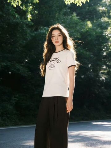  1.Quần vải màu nâu tây bell cài 1/2 cúc 