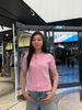  Áo CDG hồng ngắn tay gấu bo logo 