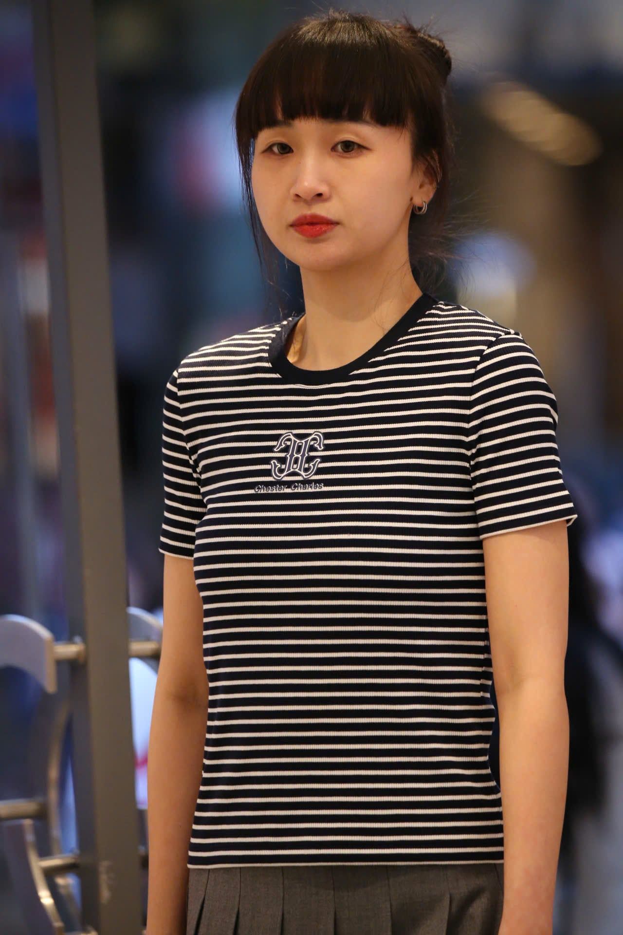  Chân váy dài xếp ly xám đai đen 