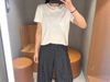  Quần vải kẻ caro nhỏ cạp chun 
