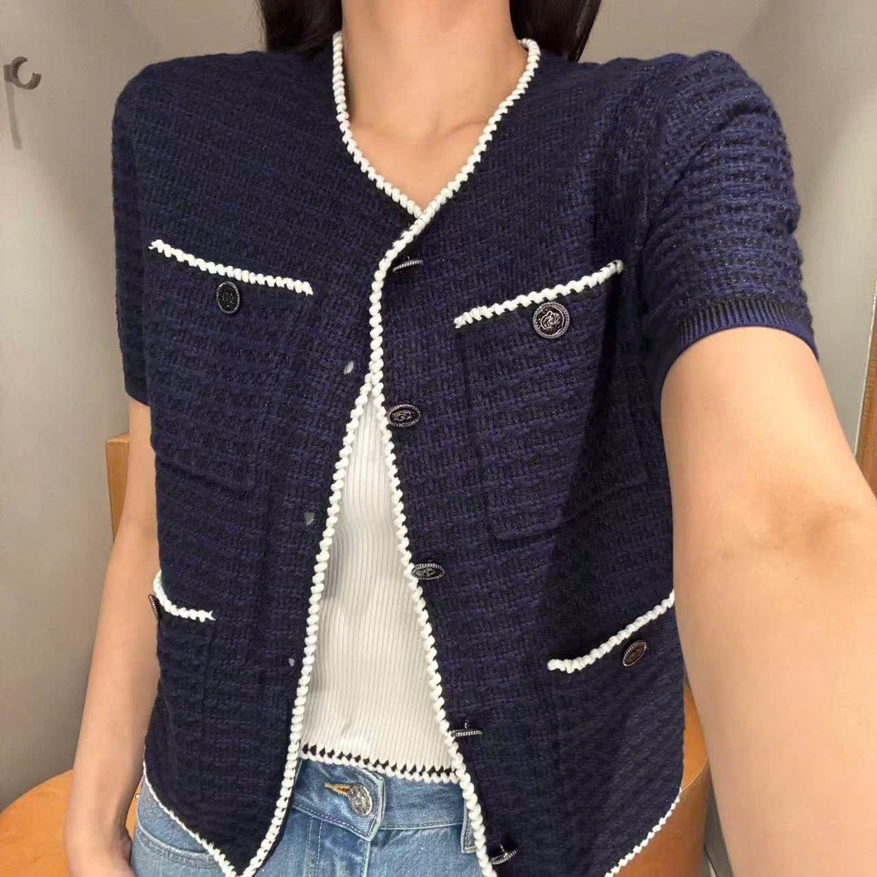  Áo CDG Navy ngắn tay - new26 