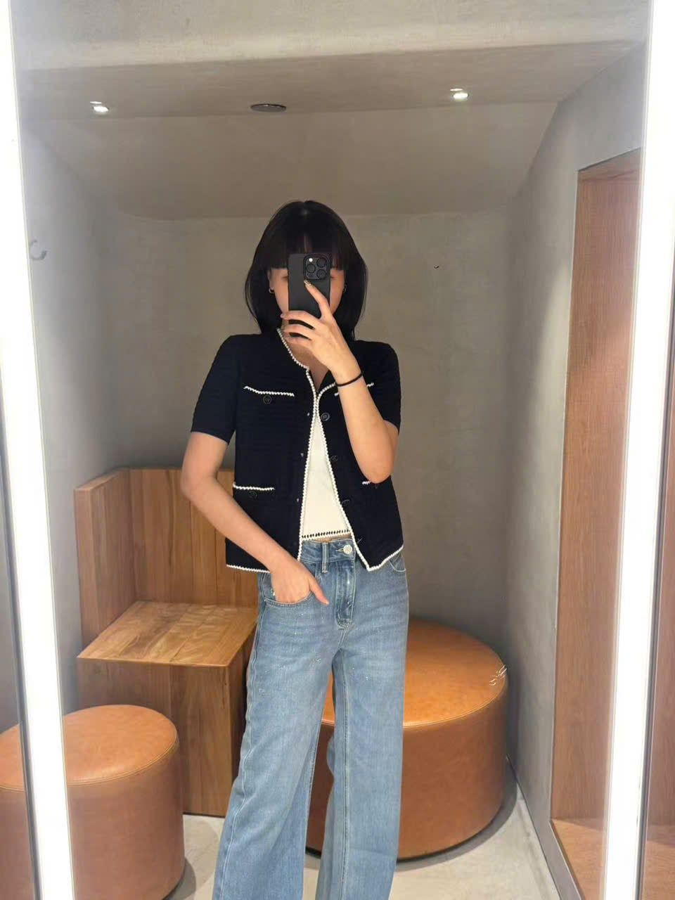  Áo CDG Navy ngắn tay - new26 
