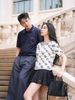  Áo CDG trắng ngắn tay full logo CC 