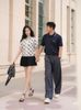  Áo CDG trắng ngắn tay full logo CC 