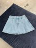  Chân váy ngắn jeans xếp ly 