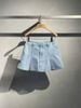  Chân váy ngắn jeans xếp ly 