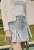  Chân váy ngắn jeans xếp ly 