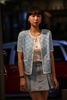  Chân váy ngắn jeans xếp ly 