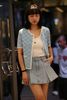  Chân váy ngắn jeans xếp ly 